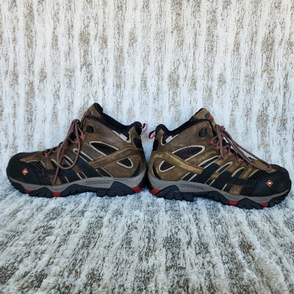 Merrell "Moab 2 Vent Mid Waterproof" Steel Toe Hiking Boot | Women's Size 9.5 - Picture 7 of 15